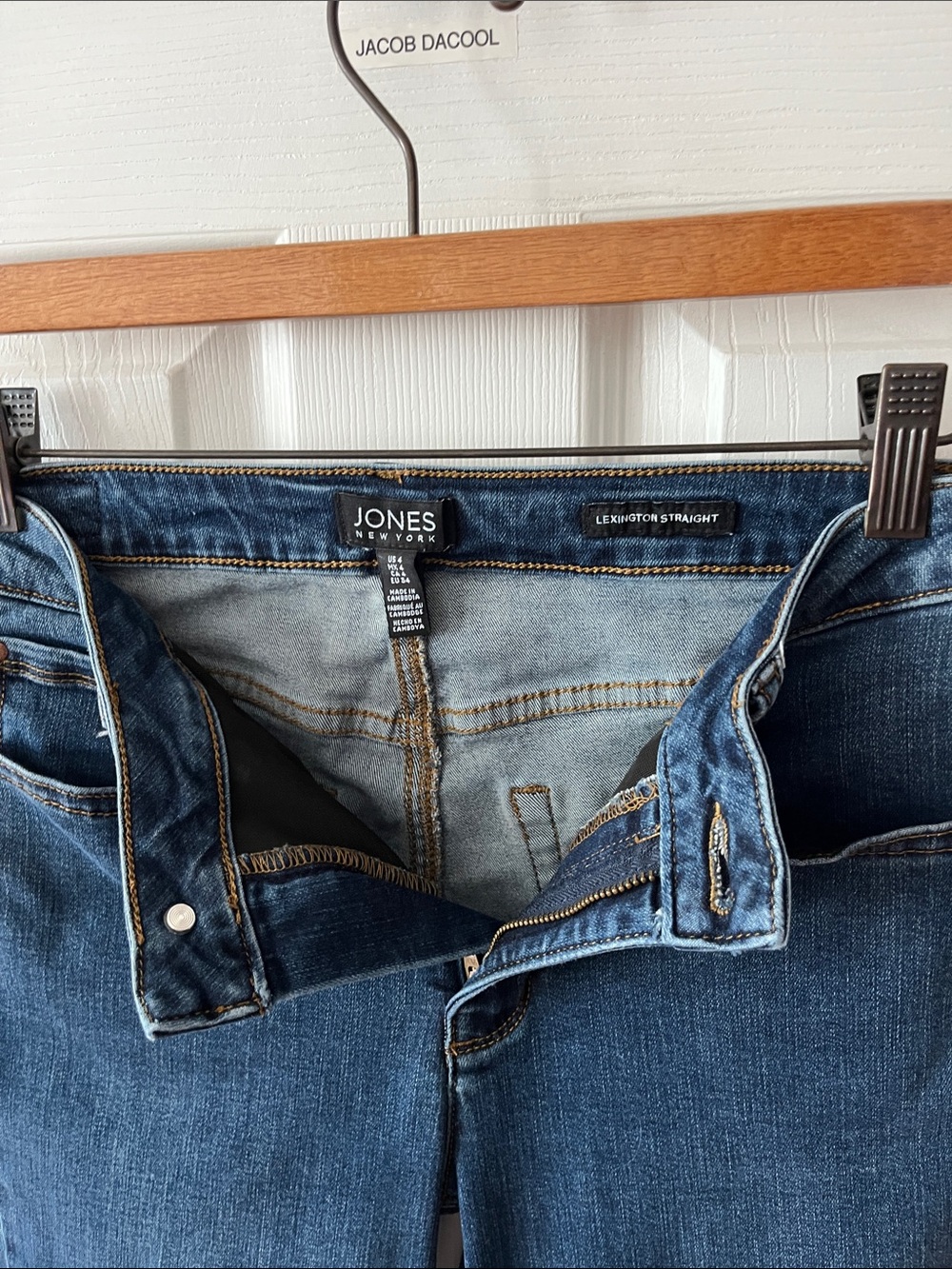 Jones New York Lexington Straight Jeans - Medium Blue Wash